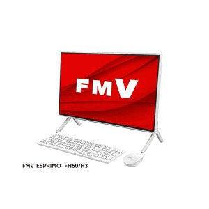 デスクトップパソコン 23.8型 液晶一体 FMV ESPRIMO FH60 H3 Ryzen 5-7530U メモリ 8GB SSD 512GB DVDドライブ Officeあり 富士通 FMVF60