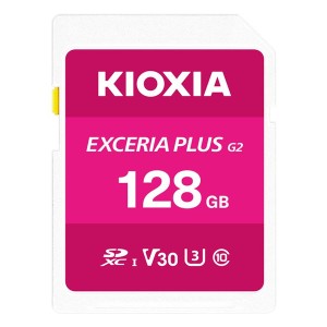 SDXCカード EXCERIA PLUS（G2） 128GB Class10 UHS-I U3 V30 最大読込100MB/s 最大書込65MB/s KIOXIA KSDH-B128G