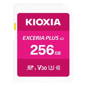 SDXCカード EXCERIA PLUS（G2） 256GB Class10 UHS-I U3 V30 最大読込100MB/s 最大書込90MB/s KIOXIA KSDH-B256G