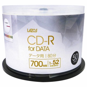 10個セット Lazos データ用 CD-R 50枚組 L-CD50PX10