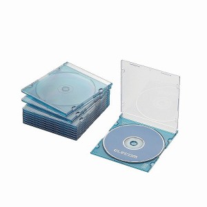 エレコム　Blu-ray/DVD/CDケース(スリム/PS/1枚収納)　CCD-JSCS10CBU