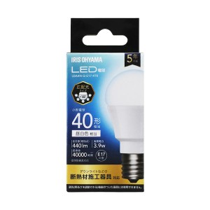 LED電球 E17 広配光 40W 昼白色 アイリス LDA4N-G-E17-4T8