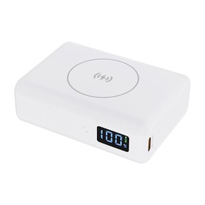 急速充電 PD45W対応 ワイヤレス充電可能 モバイルバッテリー (USB A×1、USB-C×1) HIDISC HD2-MBPD45W10TGWH