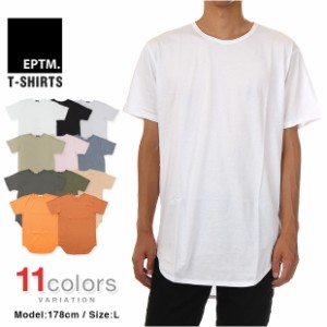 【2枚までメール便送料200円】 ロング丈 Tシャツ メンズ EPTM ロング丈Tシャツ エピトミ 半袖Tシャツ LAブランド 大きいサイズ eptm 無地