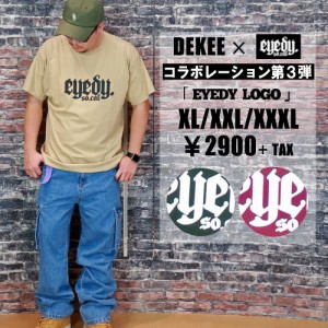 メンズ 大きいサイズ Tシャツ 半袖 XL 2XL 3XL 2L 3L 4L ビックサイズ キングサイズ ベージュ グリーン ワイン コラボ DEKEE デケー 大人