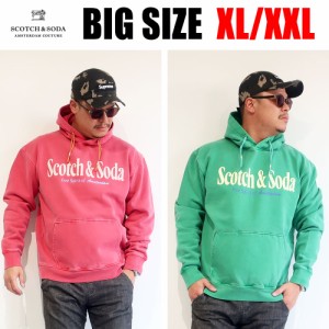 SCOTCH＆SODA 大きいサイズ メンズ ブランド レディース ブランド スウェット パーカー ユニセックス XL XXL 2L 3L レッド イエロー グリ