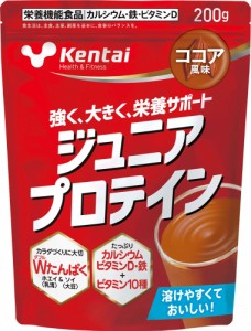 ケンタイ Kentai ジュニアプロテイン ココア風味 200g ホエイ ソイ 大豆 トレーニング フィットネス たんぱく質 カルシウム ビタミ