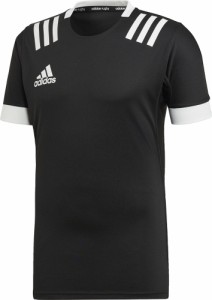 adidas アディダス ラグビー スリーストライプス ジャージー メンズ 3−STRIPES JERSEY ゲームシャツ 半袖 トップス Tシャツ 部活 練習 