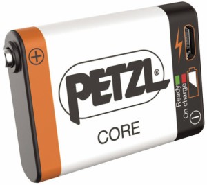 PETZL ペツル アウトドア コア CORE リチウムイオンリチャージャブルバッテリー E99ACA 充電池 USB充電 バックアップ電源 ヘッドランプア
