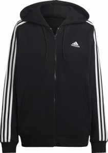 adidas アディダス エッセンシャルズ スリーストライプス フレンチテリー オーバーサイズ フルジップパーカー レディース フーディ― ス