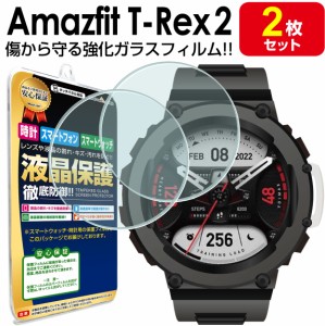 強化ガラス 2枚セット Amazfit T-Rex 2 保護フィルム 保護フィルム AMAZFITTRex2 TRex2 T Rex 2 アマズフィット 時計 腕時計 液晶 保護 