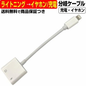 ライトニング イヤホンジャック 3.5mm ケーブル 変換 ケーブル Lightning 分岐 充電 通話 イヤホン iPhone 7 8 X XR XS 11 12 同時 二股 