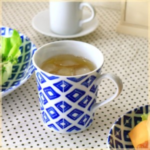 升目 マグカップ 日本製 美濃焼 小皿 取り皿 醤油皿 小付け 和風デザイン 便利 白磁 藍染食器