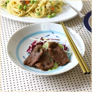 メダカ 7寸麺鉢 日本製 美濃焼 愛らしい夏の器です パスタ鉢 中鉢 カレー皿 主食皿 和食器