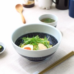 ラーメン鉢 さぬき丼 藍シノギカンナ 日本製 美濃焼 食器 和食器 器 皿 陶器 磁器 おしゃれ かわいい 一人暮らし 和食 和皿 うどん鉢 大