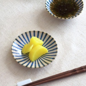 藍ひので 3.5寸皿 日本製 美濃焼 小皿 丸皿 平皿 プレート 醤油皿 漬物皿 十草 和食器 陶器 食器 器 カフェ食器 オシャレ