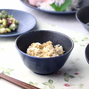 宙十草 飯碗 12cm 日本製 美濃焼 3.8多用丼 飯碗 ご飯 お椀 ご飯茶碗 茶わん ちゃわん ライス お茶碗 青い皿 ブルー 表示在庫限り 食器 