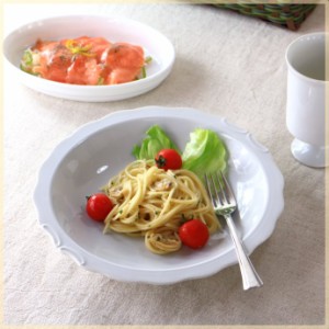 洋食屋さんのパスタボール 日本製 美濃焼 パスタ皿 ボール オムライス 炒め物 白い食器 シンプル 器 サラダ 洋食器