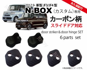 ホンダ新型N-BOX(JF3/JF4)専用 ドアストライカーカバー・ドアヒンジカバーセット（スライドドア対応） ドレスアップパーツ・アクセサリー