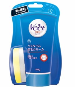 VEET MEN バスタイム除毛クリーム 専用スポンジ付き 男性用 ムダ毛ケア 150グラム ヴィート ビート 脱毛クリーム 除毛クリーム メンズ