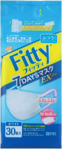 【PM2.5対応)】フィッティ 7DAYSマスク EXプラス 30枚入 ふつうサイズ ホワイト