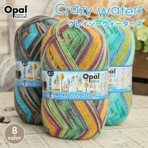 毛糸 opal オパール毛糸 中細 crazywaters クレイジーウォーターズ 4-fach 輸入 ドイツ ソックヤーン 靴下 秋冬毛糸 かぎ針 棒針 ニット 