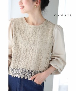 再入荷4月24日 美しく浮き立つレースのふんわり袖プルオーバートップス wkg00414 cawaii シアー トップス レディース 春夏 レース 重ね着