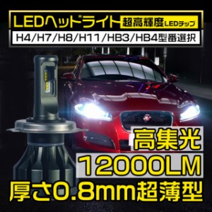 LED ヘッドライト ledフォグランプ 車用 H4 H7 H8 H11 HB3 HB4 12000LM(6000LM*2) 高輝度 6000k 静音ファン付き 2年保証 2個 hot