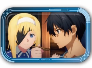 ソードアート・オンライン アリシゼーション War of Underworld しかくい缶バッジ アリス＆キリト 単品 SAO