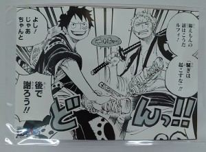 ワンピース ONE PIECE プリント原作ブロマイド モンキー・D・ルフィ ロロノア・ゾロ ジャンプショップ限定 ブロマイド