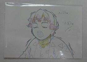 ufotable cafe 鬼滅の刃 コラボレーション キャラクター絵巻カフェ 第四期 展示原画ポストカード 我妻善逸 4