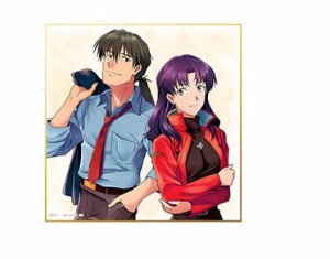 【新品】一番くじ エヴァンゲリオン EVANGELION HEROINES G賞 描きおろし色紙 葛城ミサト＆加持リョウジ