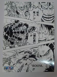 ワンピース ONE PIECE プリント原作ブロマイド ユースタス・キッド モンキー・D・ルフィ トラファルガー・ロー 1 ジャンプショップ限定 