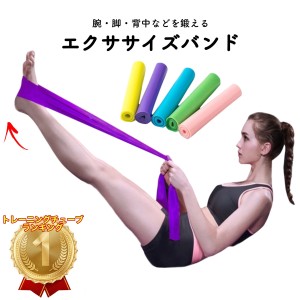 筋トレチューブ トレーニングチューブ 長い ゴムバンド エクササイズバンド ゴム 全5色 ヨガバンド 男女兼用 フィットネス ストレッチ