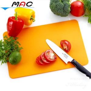 MAC エラストマーまな板 オレンジ 抗菌 耐熱 マック 日本製 330g 食器洗い乾燥機対応 薄い 軽い