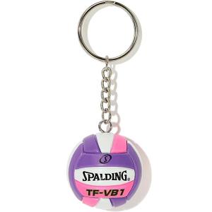 バレーボール キーチェーン パープル×ピンク 11-009VPP 3.8cm スポルディング 25SS 正規品