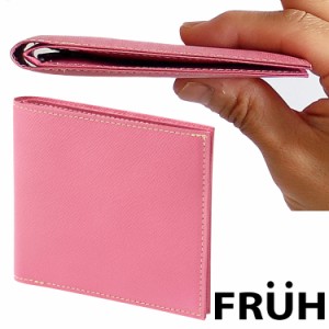 FRUH 薄型スマート スリムウォレット 二つ折り財布 ピンク フリュー GL012L-PINK 日本製