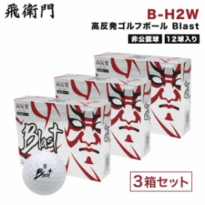 飛衛門 ゴルフボール 1ダース 12球入り 3ダースセット ホワイト Blast ブラスト B-H2W 2ピース ゴルフ 飛距離 非公認球 飛ぶ 高反発 ボー