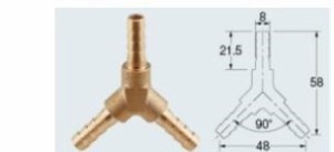 カクダイ【668-035】三方ホースジョイント〔GB〕