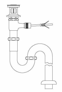 ▽INAX/LIXIL 排水金具（ポップアップ式・呼び径32mm）【LF-71SAL】床排水Sトラップ〔IE〕