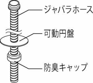 LIXIL/サンウェーブ 部材【HJHSET3N】ジャバラホース排水セット 可動円盤120φ〔FI〕