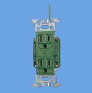 パナソニック 配線器具【WN1318GK】フルカラー医用埋込アース付ダブルコンセント(緑)