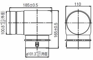 リンナイ ガス給湯器 部材【DE-100】(22-8865) 直角エルボ〔GH〕