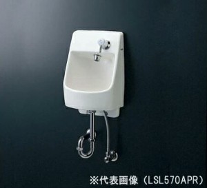 ###TOTO コンパクト手洗器 セット品番【LSL570ASR】埋込手洗器セット一式(手洗器・ハンドル式単水栓セット(木枠付)) Sトラップ〔HG〕