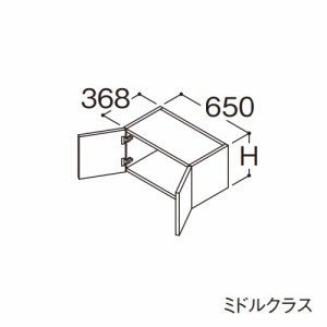 ###TOTO 【LWFB065CNA1】リモデル用ウォールキャビネット ミドルクラス オクターブ 2枚扉 高さ300mm 間口650mm 受注約1週〔GA〕