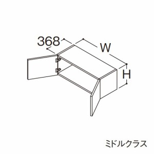 ###TOTO 【LWFS075ANA1】リモデル用ウォールキャビネット ミドルクラス オクターブLite 2枚扉 高さ400mm 間口750mm 受注約1週〔GA〕