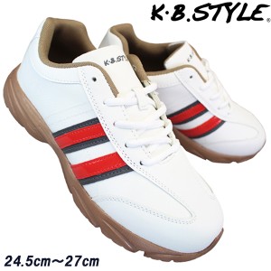 KB.STYLE 15223 ホワイト メンズスニーカー カジュアルシューズ 作業靴 軽量 お買い得