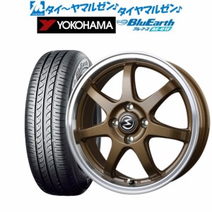 サマータイヤ ホイール4本セット BADX エスホールド S-7S ブロンズ/リムポリッシュ 16インチ 6.0J ヨコハマ BluEarth ブルーアース (AE-0