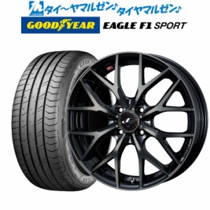 サマータイヤ ホイール4本セット ウェッズ レオニス MX パールブラックミラーカット/チタントップ 16インチ 6.0J グッドイヤー イーグル 