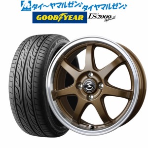 サマータイヤ ホイール4本セット BADX エスホールド S-7S ブロンズ/リムポリッシュ 16インチ 6.0J グッドイヤー イーグル LS2000 ハイブ